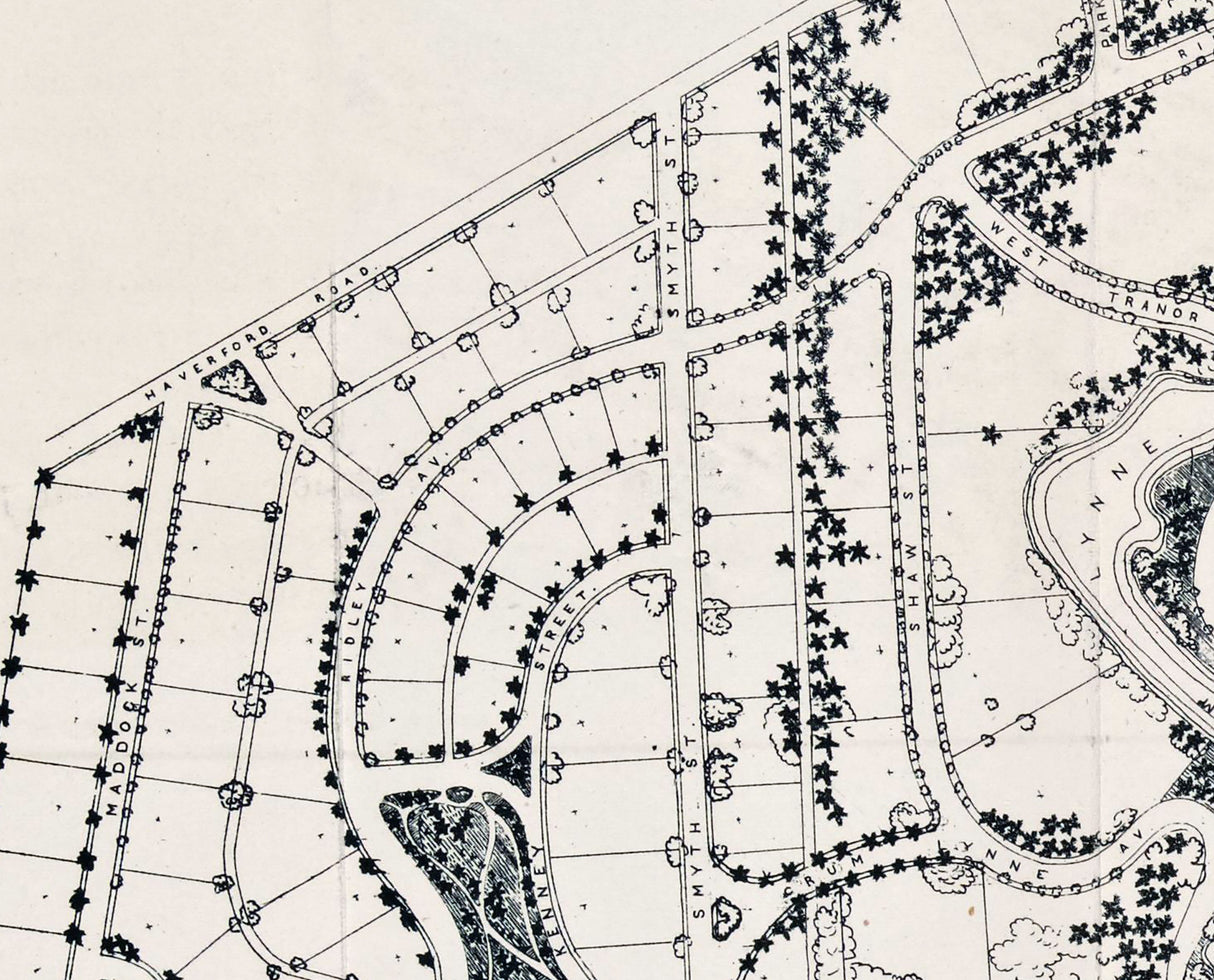 1872 Map of Ridley Park Delaware County Pennsylvania