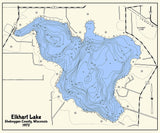 1972 Map of Elkhart Lake Sheboygan County Wisconsin