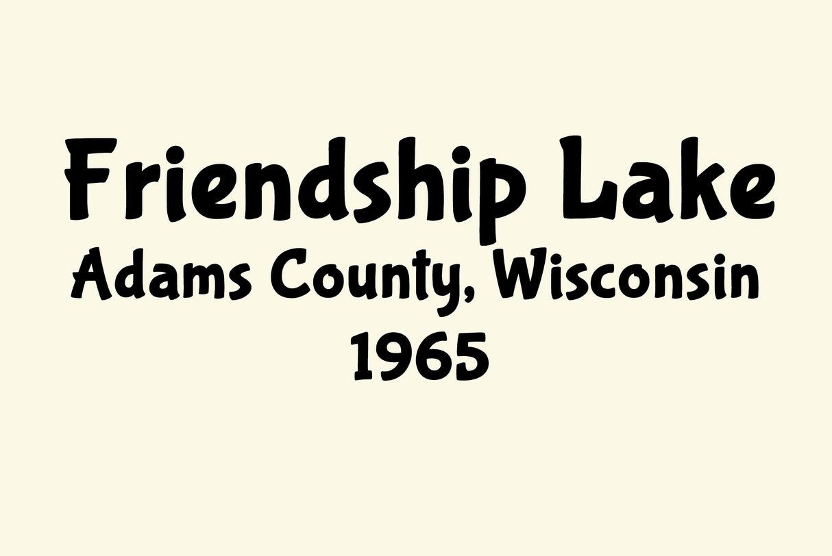 1965 Map of Friendship Lake Adams County Wisconsin