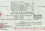 1898 Map of Puerto Rico and the Lesser Antilles