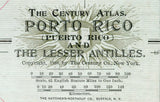 1898 Map of Puerto Rico and the Lesser Antilles