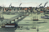 1876 Panoramic Map of Toledo Ohio