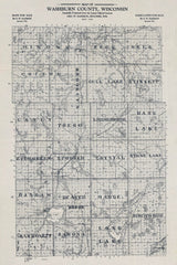 1926 Map of Washburn County Wisconsin