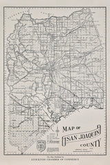 1928 Map of San Joaquin County California