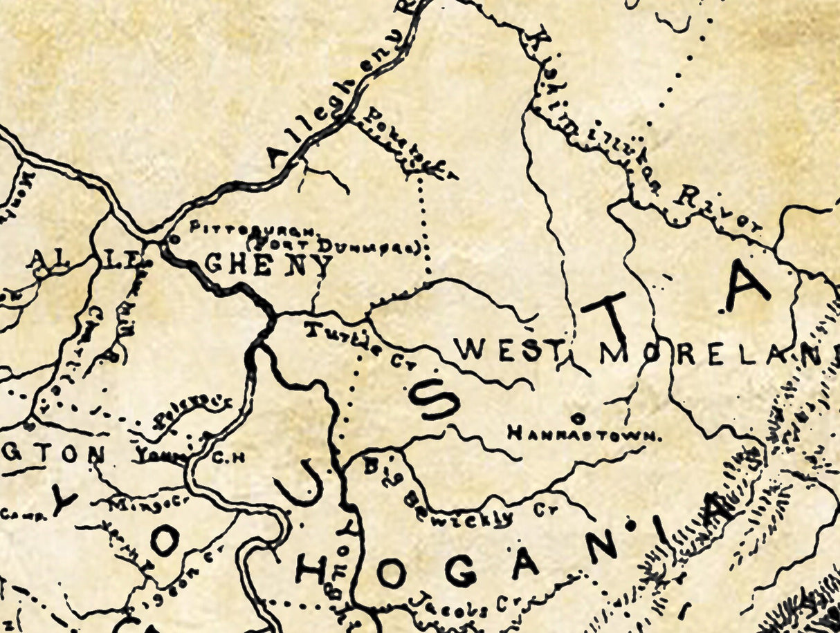 1776 Map of West Augusta County Virginia