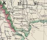 1825 Map of Odessa Ukraine Sea of Azov and Crimea Region