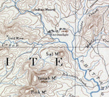 1885 Map of Dahlonega Georgia Topographic Sheet