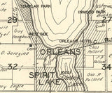 1930 Map of Spirit Lake Dickinson County Iowa