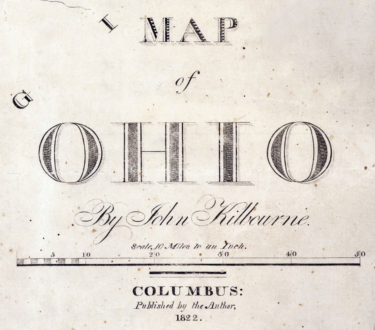 1822 Map of Ohio