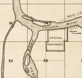 1916 Town Map of Nenana Alaska