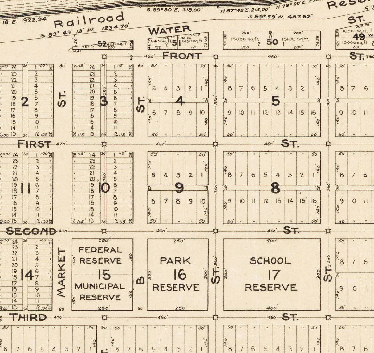 1916 Town Map of Nenana Alaska