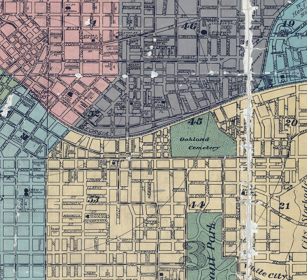 1921 Map of Atlanta Georgia