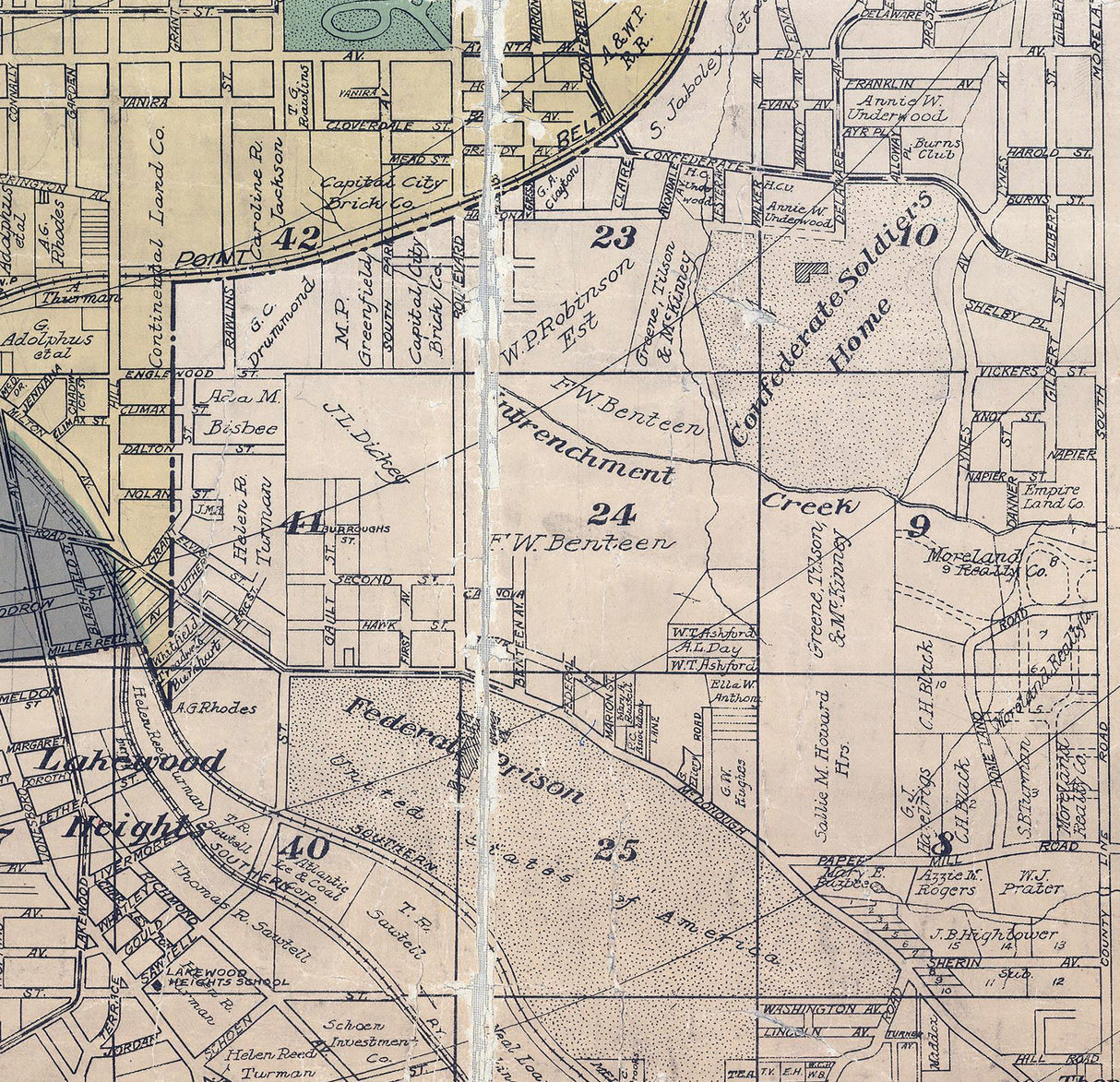 1921 Map of Atlanta Georgia