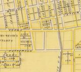 1876 Town Map of Decatur Adams County Indiana