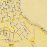 1876 Town Map of Decatur Adams County Indiana