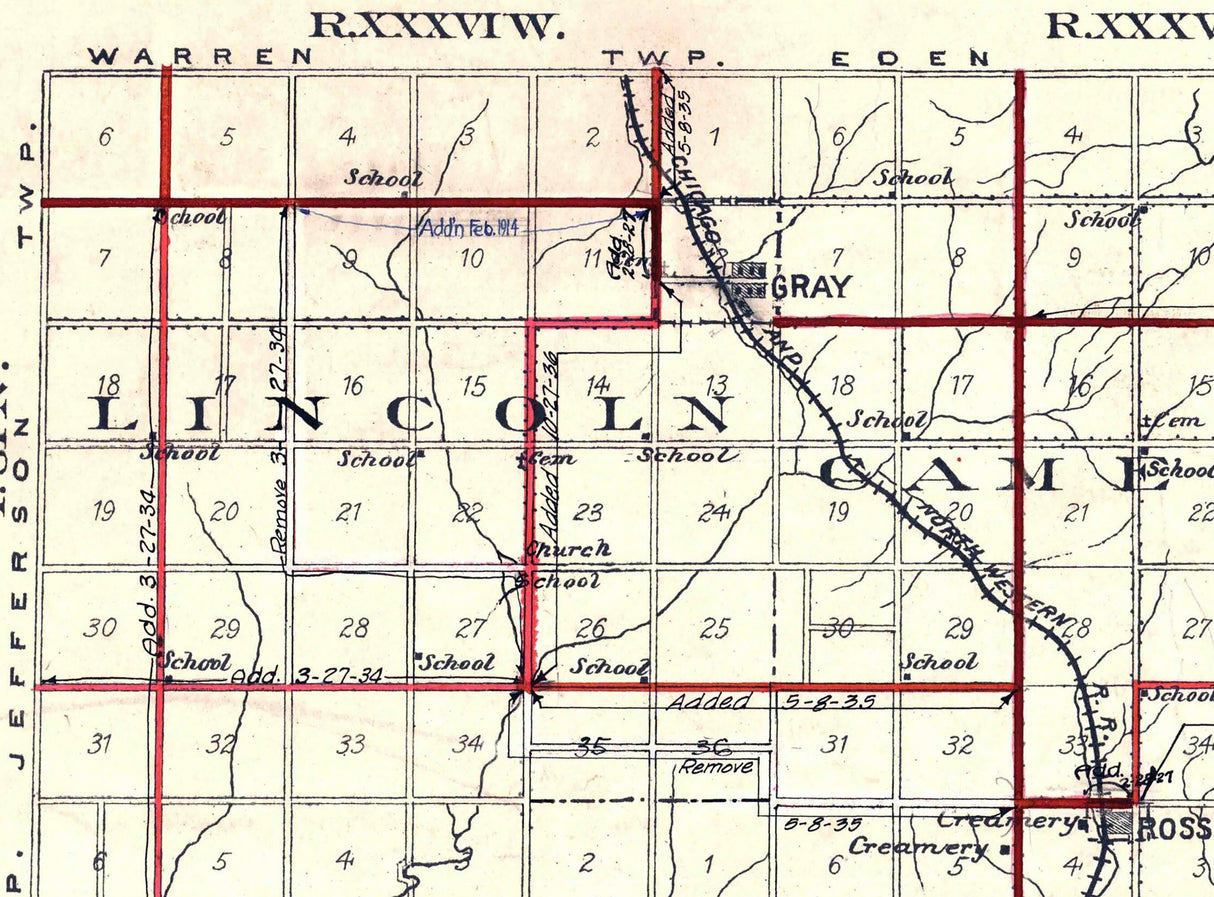 1914 Map of Audubon County Iowa