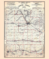 1914 Map of Benton County Iowa