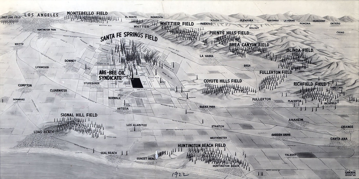 1922 Los Angeles California Region Oil Fields