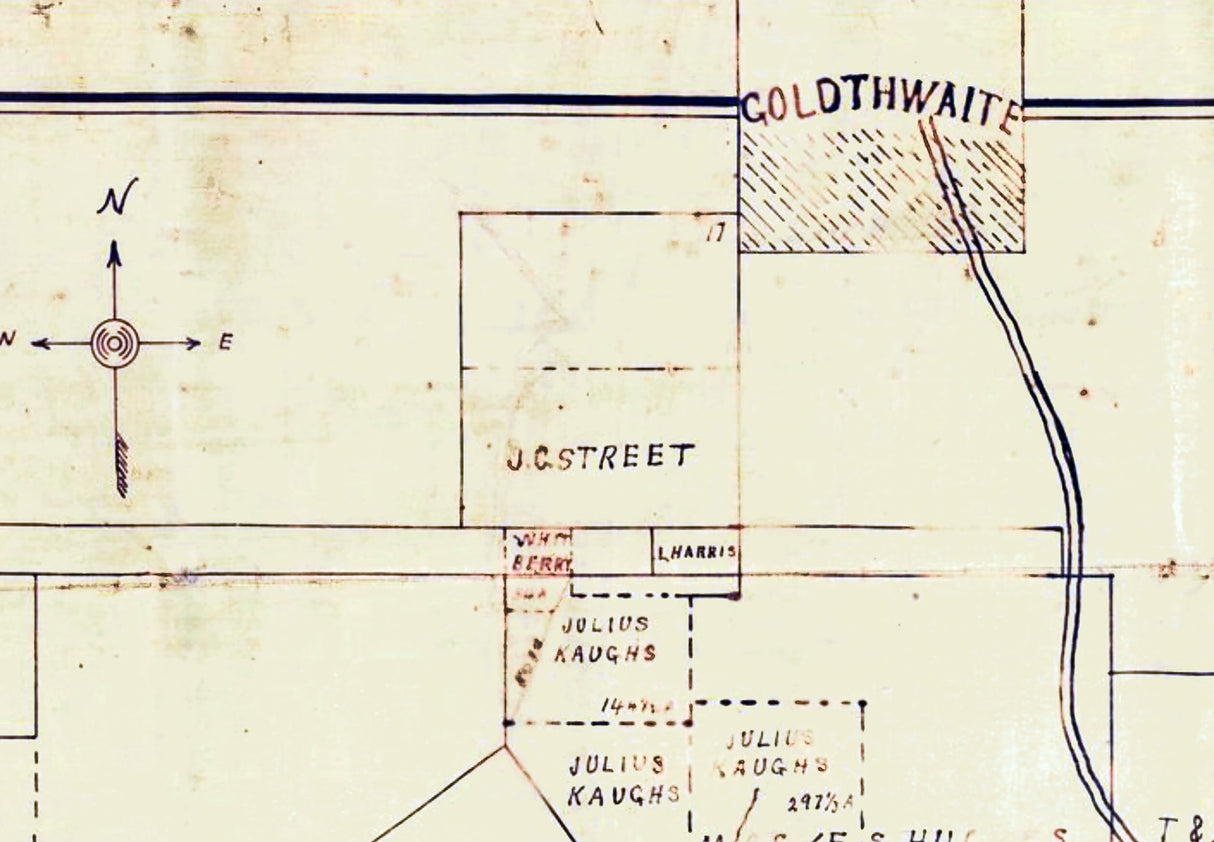 1918 Map of Mills County Texas Oil and Gas Leases Weatherby Oil Company