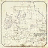 1918 Map of Mills County Texas Oil and Gas Leases Weatherby Oil Company