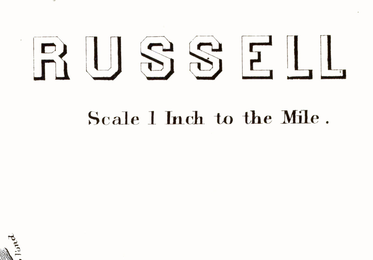 1865 Map of Russell Township St Lawrence County New York