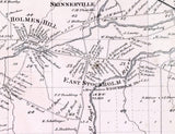 1865 Map of Stockholm Township St Lawrence County New York