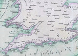 1803 Map of The United Kingdom and Coast of France