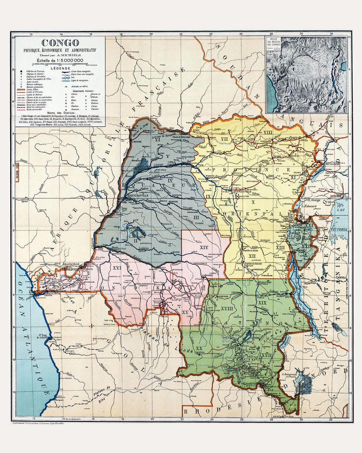 1879 Map of Congo Democratic Republic