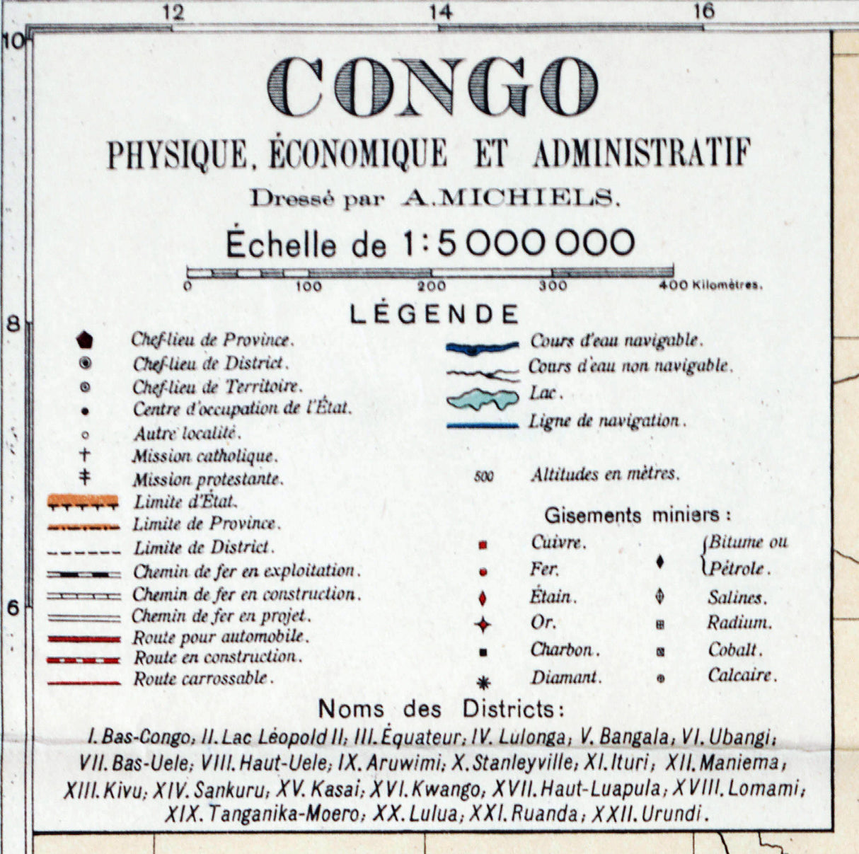 1879 Map of Congo Democratic Republic