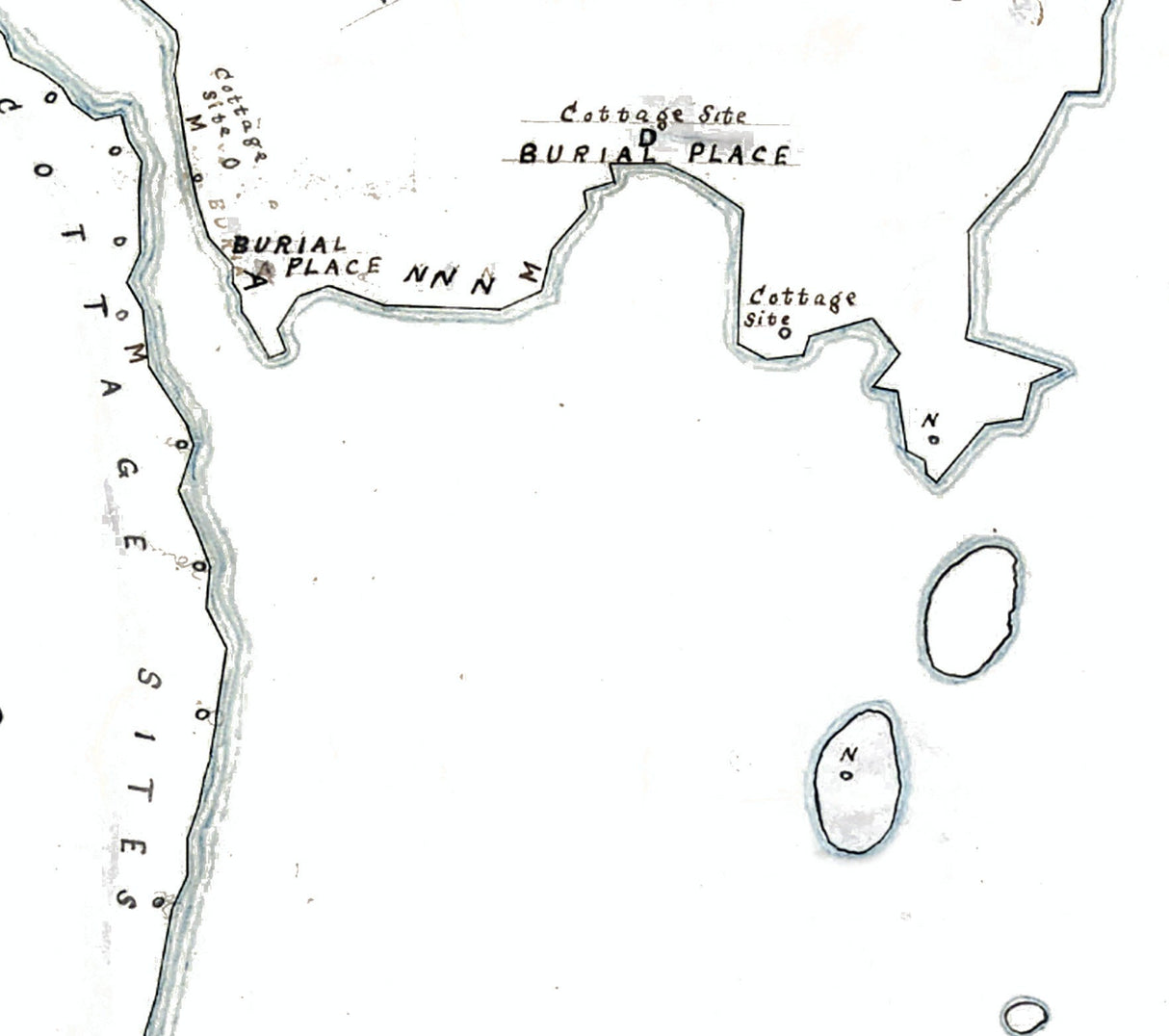 1912 Map of Alamoosook Lake Orland Maine