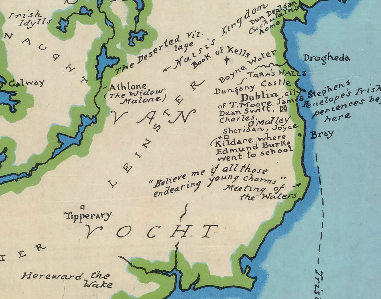 1927 Map of the British Isles United Kingdom