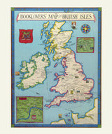 1927 Map of the British Isles United Kingdom