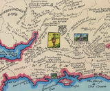 1927 Map of the British Isles United Kingdom