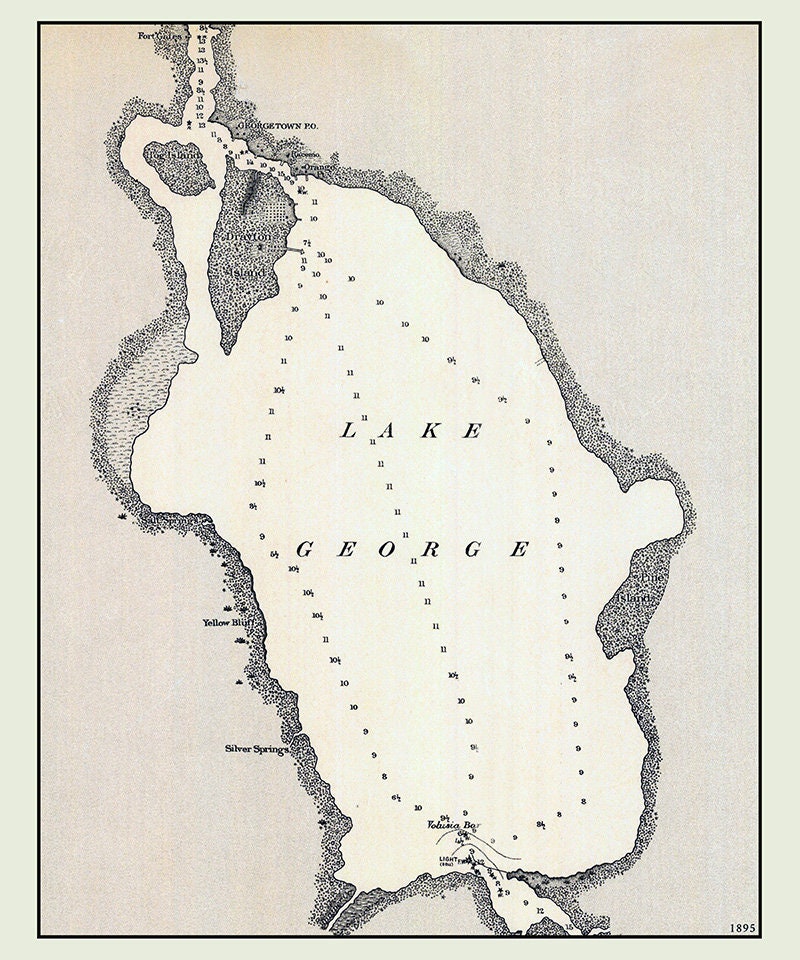 1895 Map of Lake George Florida