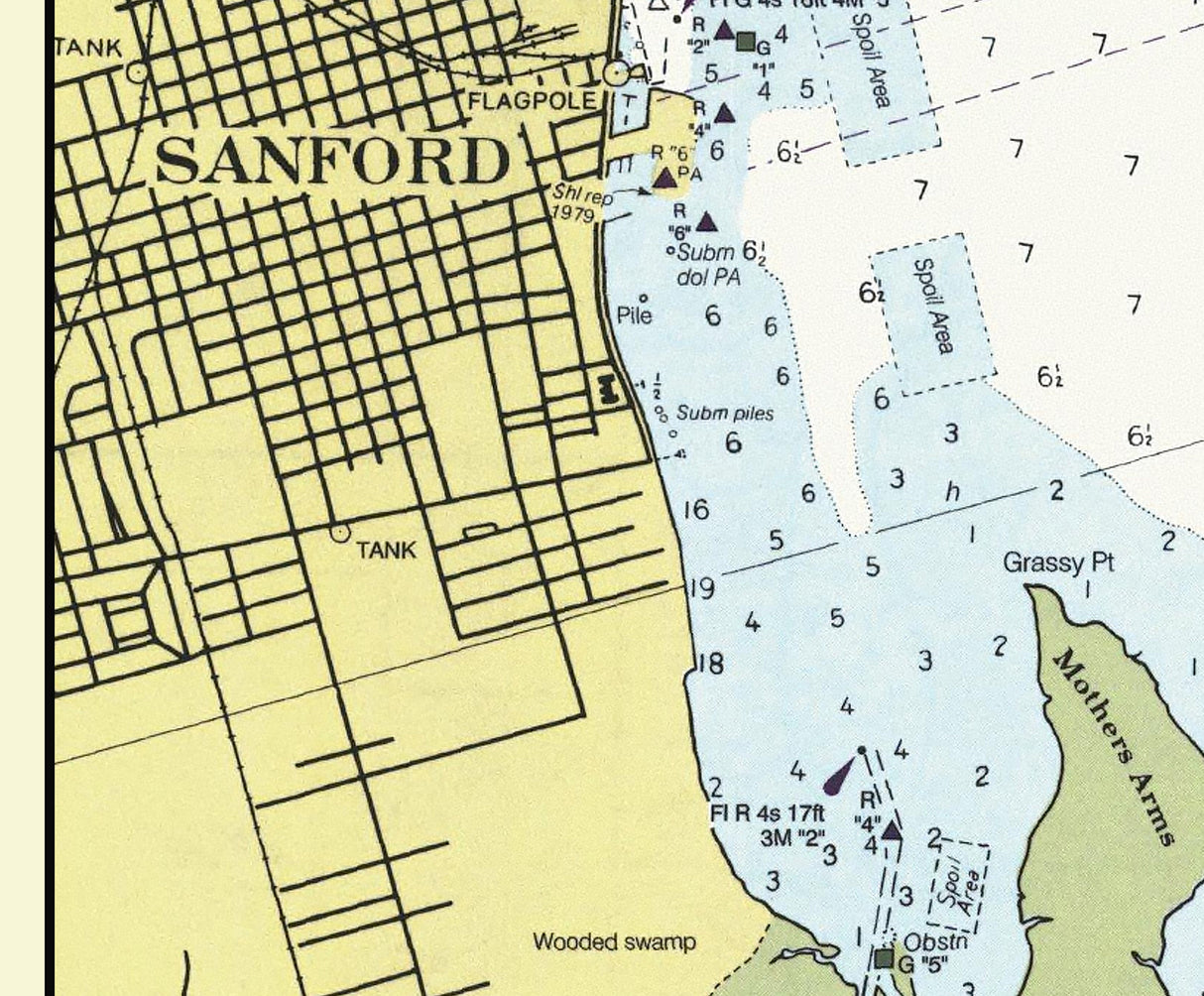 1998 Map of Lake Monroe Sanford Florida