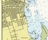 1998 Map of Lake Monroe Sanford Florida