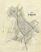 1858 Map of Troy Miami County Ohio