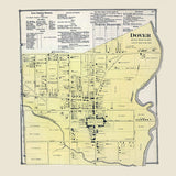 1868 Map of Dover Kent County Delaware