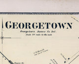 1868 Map of Georgetown Sussex County Delaware