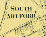 1868 Map of Milford Kent County Delaware