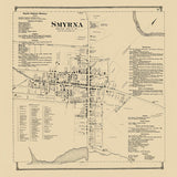 1868 Map of Smyrna Kent County Delaware