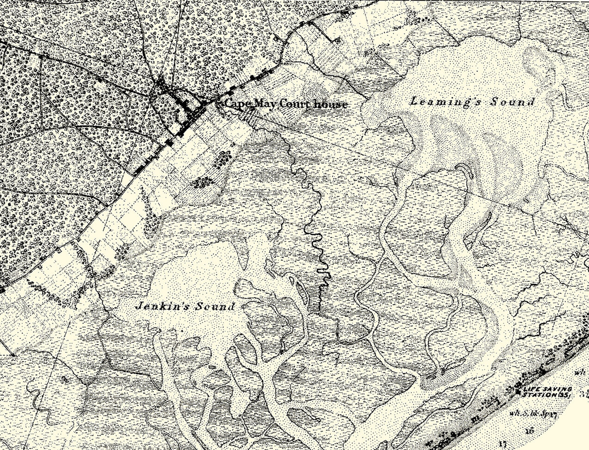 1881 Nautical Chart of Delaware Entrance