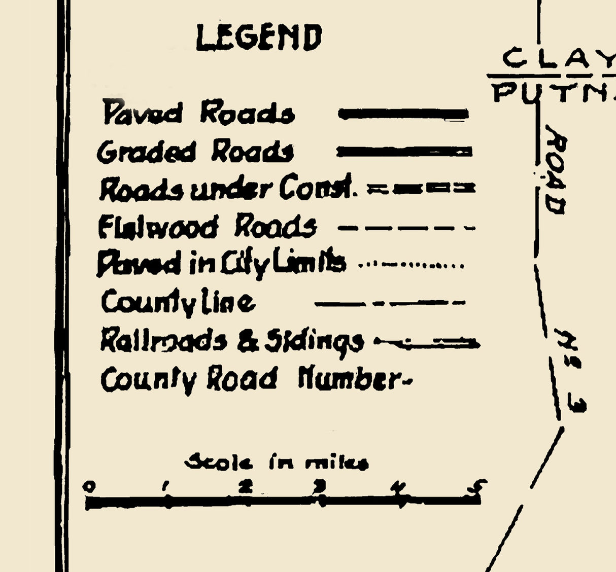 1921 Map of Saint Johns County Florida Saint Augustine