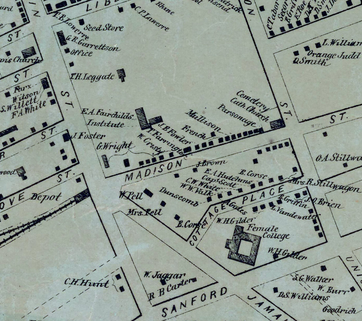 1859 Map of Flushing New York