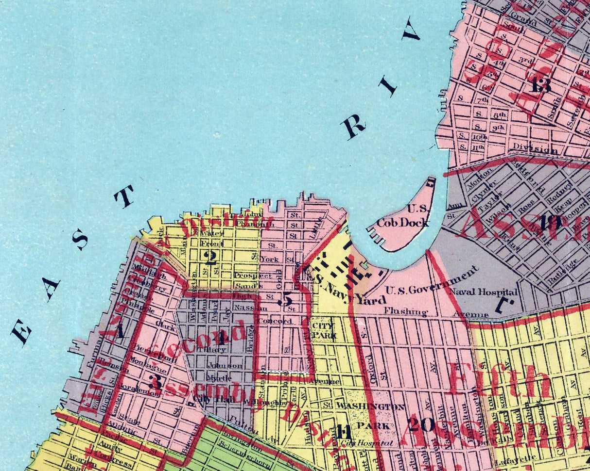 1869 Map of Kings County New York