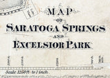 1895 Map of Saratoga Springs New York