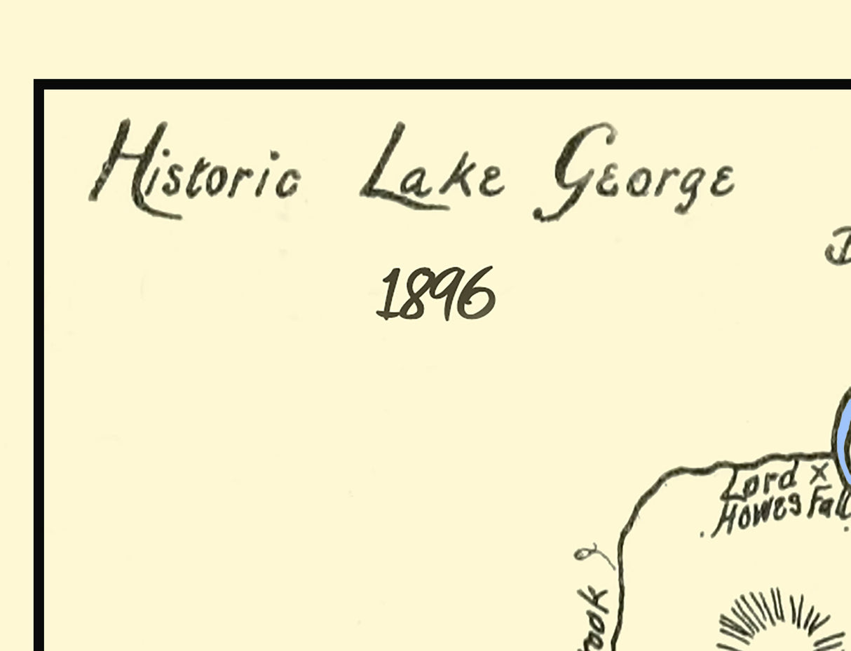 1896 Map of Lake George New York