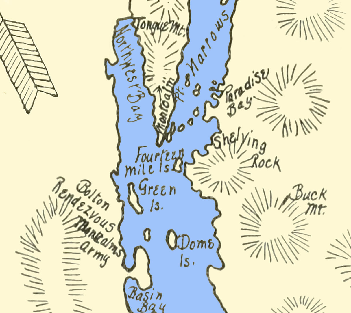 1896 Map of Lake George New York