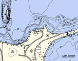 1974 Map of Big Saint Germain Lake Vilas County Wisconsin