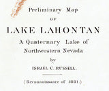 1881 Map of Lake Lahontan Nevada